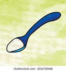 Icon Spoon Whiting Vector Infographic Cenil