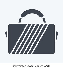 Icon Sport Bag. related to Hockey Sports symbol. glyph style. simple design editable