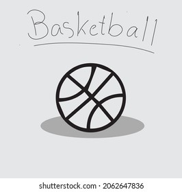 icon sport basketball ball vector