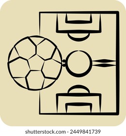 Icon Sport Field. related to Football symbol. hand drawn style. simple design illustration