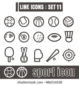 icon sport line black Modern Style vector on white background
