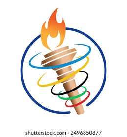 Icon Sport Torch. Torch Illustration vector design