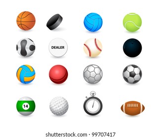 icon of sports balls and stopwatch