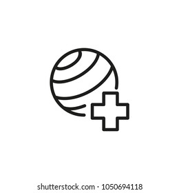 Icon of sports doctor. Basketball, practitioner, healthcare. Medicine concept. Can be used for topics like clinic, hospital, rehabilitation