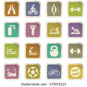 Icon with sports items