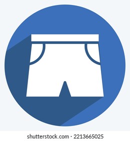 Icon Sports. suitable for Summer symbol. long shadow style. simple design editable. design template vector. simple illustration