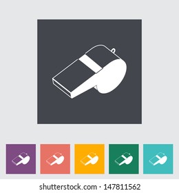 Icon sports whistle. Vector illustration.