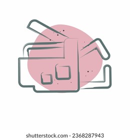 Icon Spot Welding. related to Welder Equipment symbol. Color Spot Style. simple design editable. simple illustration