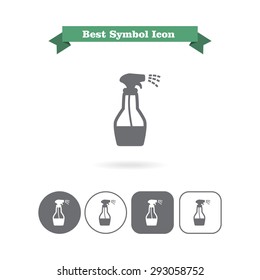 Icon of spray bottle with cleaning liquid