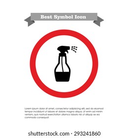 Icon of spray bottle with cleaning liquid