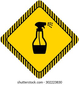 Icon of spray bottle with cleaning liquid