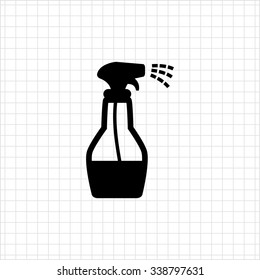 Icon of spray bottle with cleaning liquid