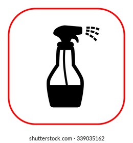 Icon of spray bottle with cleaning liquid