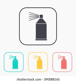 icon of spray paint color set