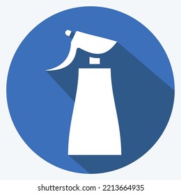 Icon Spray. suitable for Barbershop symbol. long shadow style. simple design editable. design template vector. simple illustration