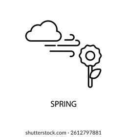 Icon a spring, isolated against a clean background.