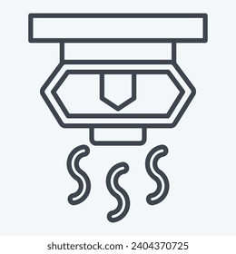 Icon Sprinkler. related to Firefighter symbol. line style. simple design editable. simple illustration