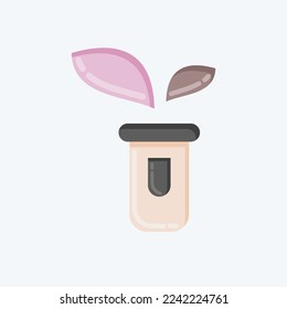 Icon Sprout. related to Flora symbol. flat style. simple illustration. plant. Oak. leaf. rose