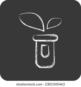Icon Sprout. related to Flora symbol. chalk Style. simple illustration. plant. Oak. leaf. rose