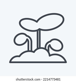 Icon Sprout. suitable for Garden symbol. line style. simple design editable. design template vector. simple illustration