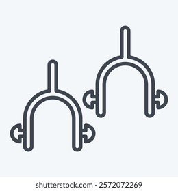 Icon Spurs. related to Equestrian Sport symbol. line style. design editable