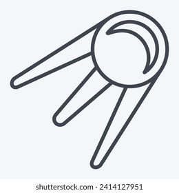 Icon Sputnik. related to Satellite symbol. line style. simple design editable. simple illustration
