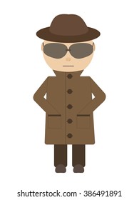 Icon spy. Icon anonymous. vector illustration of a secretive man. avatar icon