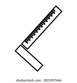 The icon is a square. Drawing, locksmith and carpentry tools for building corners. Vector illustration isolated on a white background for design and web.