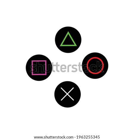 icon Square, triangle, cross and circle icons. Playstation icon design.