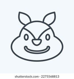 Icon Squirrel. related to Animal Head symbol. simple design editable. simple illustration