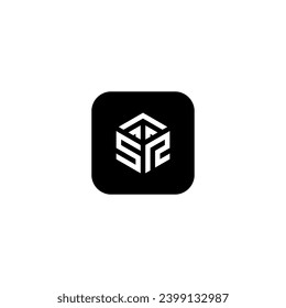 Symbol sr modern, einfach, abstrakt
