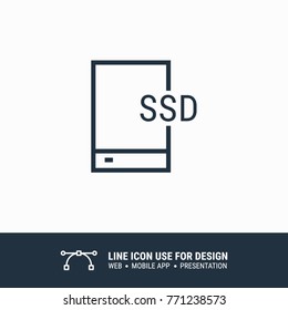 Icon ssd  graphic design single icon vector illustration