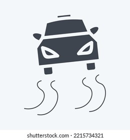 Icon Stability Control. suitable for Automotive symbol. glyph style. simple design editable. design template vector. simple illustration