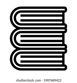 Icon Of Stack Of Books. Editable Bold Outline Design. Vector Illustration.