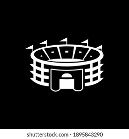 Icon Stadion Vector Logo Template Black Stock Vector (Royalty Free ...