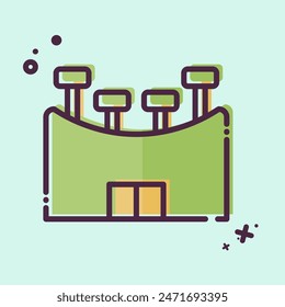 Icon Stadium. related to Rugby symbol. MBE style. simple design illustration
