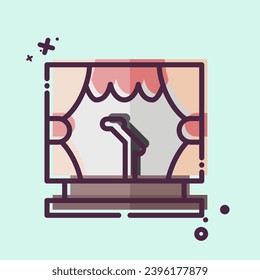 Icon Stage. related to Theatre Gradient symbol. MBE style. simple design editable. simple illustration
