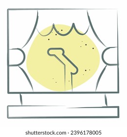 Icon Stage. related to Theatre Gradient symbol. Color Spot Style. simple design editable. simple illustration