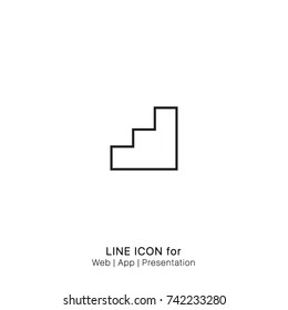 Icon stairs graphic design single icon vector