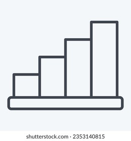 Icon Stairs. related to Building Material symbol. line style. simple design editable. simple illustration