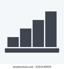 Icon Stairs. related to Building Material symbol. glyph style. simple design editable. simple illustration