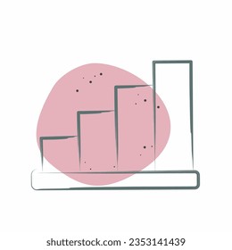 Icon Stairs. related to Building Material symbol. Color Spot Style. simple design editable. simple illustration