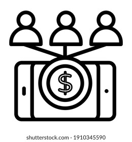 Icon of stakeholders, outline design