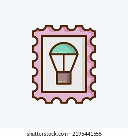 Icon Stamp Collecting. Suitable For Education Symbol. Flat Style. Simple Design Editable. Design Template Vector. Simple Illustration