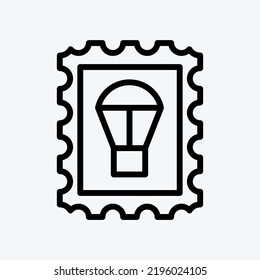 Icon Stamp Collecting. Suitable For Education Symbol. Line Style. Simple Design Editable. Design Template Vector. Simple Illustration