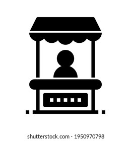 Icon Stand With Style Glyph 