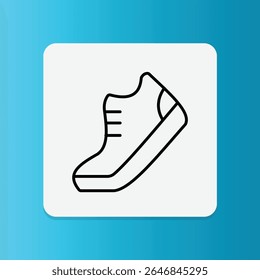 Icon of a standard sneaker, representing athletic footwear used for sports, walking, or daily wear.