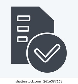 Icon Standarts. related to Audit symbol. glyph style. design editable