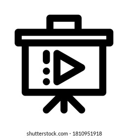 pantalla permanente de icono con contorno de estilo