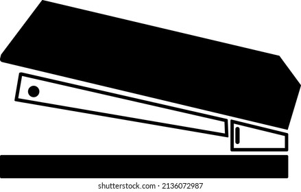 Icon of Staples Black and White Vector